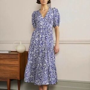Boden Floral Blue Dress